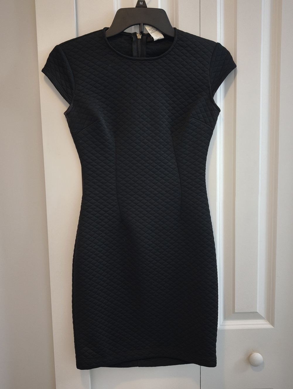 B Darlin Juniors Black Quilted Bodycon Dress